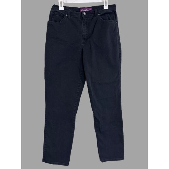 Gloria Vanderbilt Womens Black Denim Jeans Size 12 Average - Picture 1 of 5